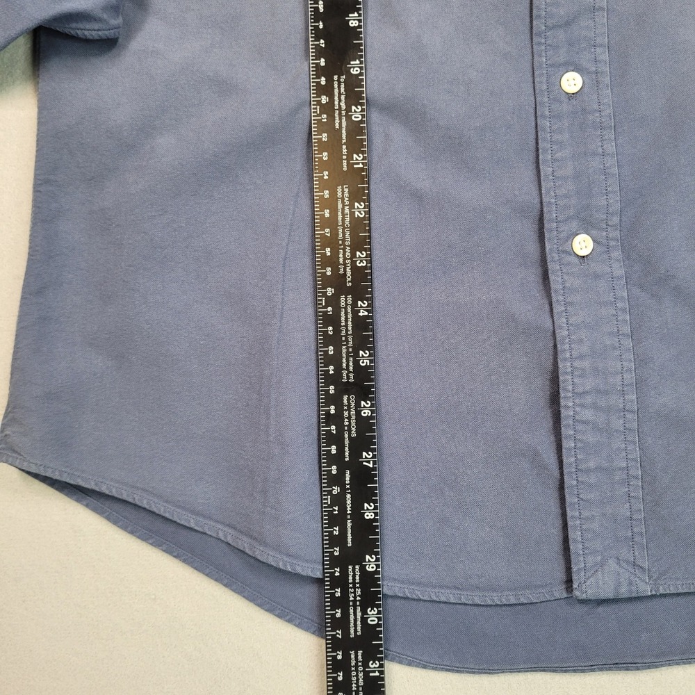 Ralph Lauren Mens Custom Fit Oxford Button Down Shirt Large Blue Long Sleeve - Picture 9 of 9